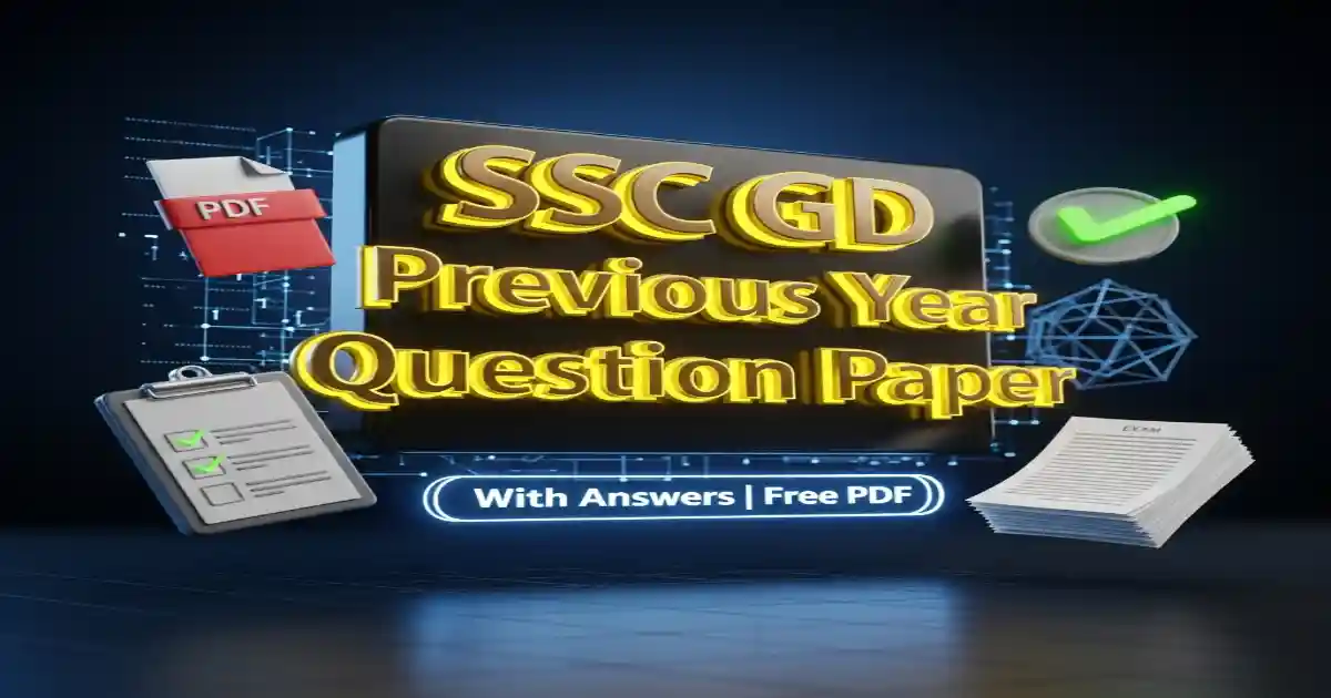 SSC GD Previous Year Question Paper