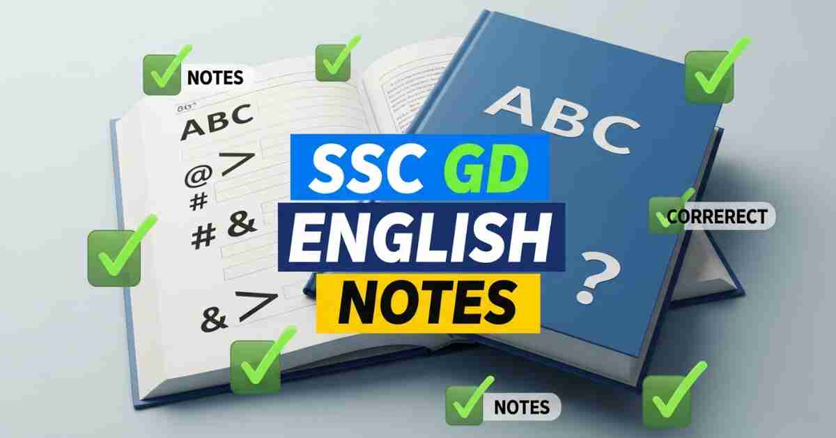 SSC GD English Notes