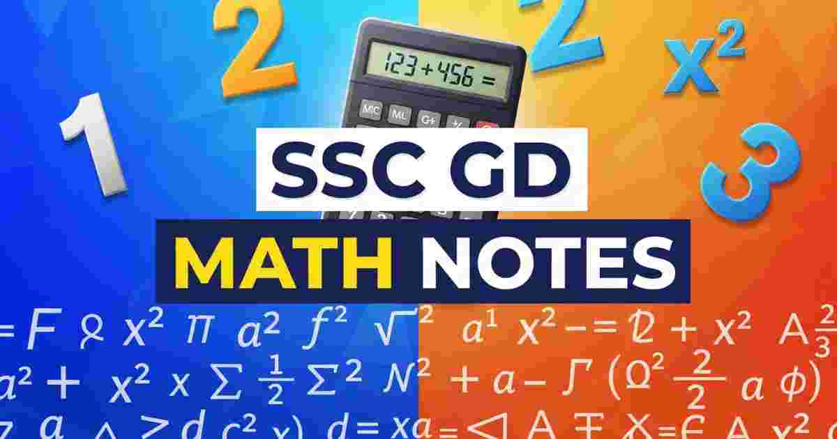 SSC GD Elementary math notes