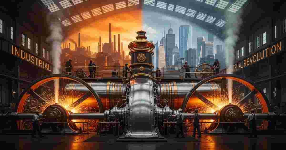 What invention started the industrial revolution? Learn James Watt invention, steam engine power and Henry Bessemer steel process impact.