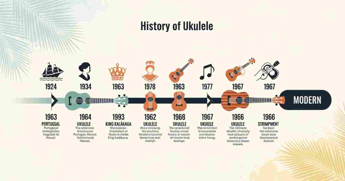 Ukulele History Timeline - Key Dates from 1879 to Modern Day 1 Ukulele History Timeline - Key Dates from 1879 to Modern Day